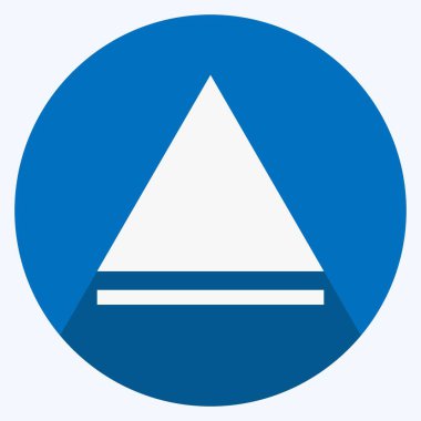 Simge Çıkma - Uzun Gölge Biçimi - Basit illüstrasyon, Düzenlenebilir vuruş, Tasarım şablonu vektörü, baskılar, posterler, reklamlar, duyurular, bilgi grafikleri vs..