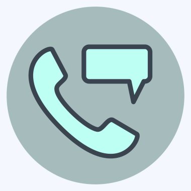 Simge Perma Telefon Masajı - Renk Eşleştirme Biçimi - Basit illüstrasyon, Düzenlenebilir vuruş, Tasarım şablonu vektörü, baskılar, posterler, reklamlar, duyurular, bilgi grafikleri vs..