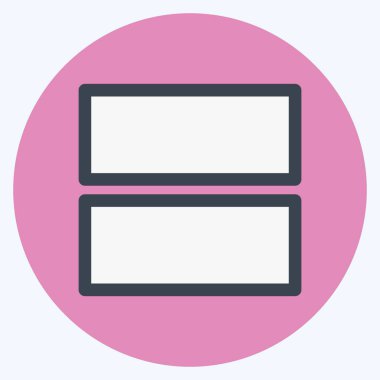 Simge Görünümü Gündemi - Renk Eşleştirme Biçimi - Basit illüstrasyon, Düzenlenebilir vuruş, Tasarım şablonu vektörü, baskılar, posterler, reklamlar, duyurular, bilgi grafikleri vs..