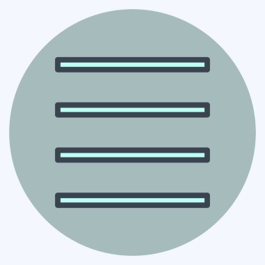 Simge Görünümü Başlığı - Renk Eşi Biçimi - Basit illüstrasyon, Düzenlenebilir vuruş, Tasarım şablonu vektörü, baskılar, posterler, reklamlar, duyurular, bilgi grafikleri, vs..