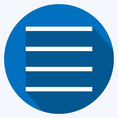 Simge Görünüm Başlığı - Uzun Gölge Biçimi - Basit illüstrasyon, Düzenlenebilir vuruş, Tasarım şablonu vektörü, baskılar, posterler, reklamlar, duyurular, bilgi grafikleri vs..