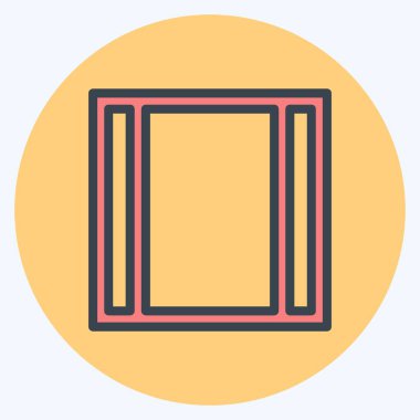 Simge Görünüm Haftası - Renk Eşleştirme Biçimi - Basit illüstrasyon, Düzenlenebilir vuruş, Tasarım şablonu vektörü, baskılar, posterler, reklamlar, duyurular, bilgi grafikleri, vs..