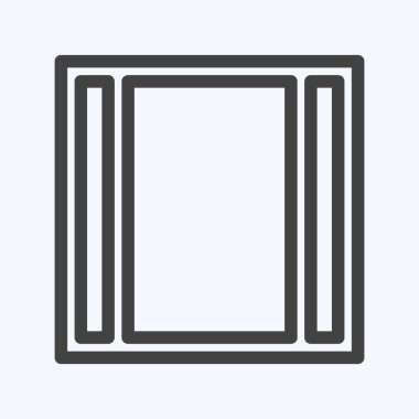 Simge Görünüm Haftası - Satır Biçimi - Basit illüstrasyon, Düzenlenebilir vuruş, Tasarım şablonu vektörü, baskılar, posterler, reklamlar, duyurular, bilgi grafikleri vs..