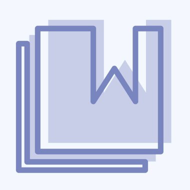 Yer İmleri - İki Ton Biçimi - Basit illüstrasyon, Düzenlenebilir vuruş, Tasarım şablonu vektörü, baskılar, posterler, reklamlar, duyurular, bilgi grafikleri vs..