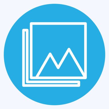 Simge Koleksiyonları - Mavi Gözler Biçimi - Basit illüstrasyon, Düzenlenebilir vuruş, Tasarım şablonu vektörü, baskılar, posterler, reklamlar, duyurular, bilgi grafikleri vs..