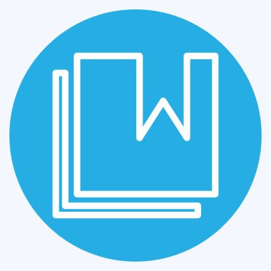 Yer İmleri - Mavi Gözler Biçimi - Basit illüstrasyon, Düzenlenebilir vuruş, Tasarım şablonu vektörü, baskılar, posterler, reklamlar, duyurular, bilgi grafikleri, vs..