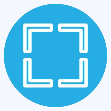 Simgesiz - Mavi Gözler Biçimi - Basit illüstrasyon, Düzenlenebilir vuruş, Tasarım şablonu vektörü, baskılar, posterler, reklamlar, duyurular, bilgi grafikleri vs..