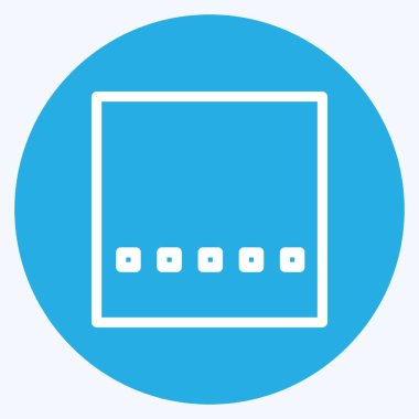 Simge Kırpma Orjinali - Mavi Gözler Biçimi - Basit illüstrasyon, Düzenlenebilir vuruş, Tasarım şablonu vektörü, baskılar, posterler, reklamlar, duyurular, bilgi grafikleri, vs..