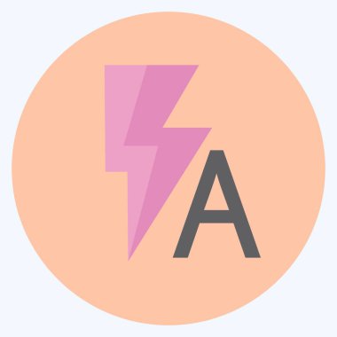 Simge Flash Auto - Düz Biçim - Basit illüstrasyon, Düzenlenebilir vuruş, Tasarım şablonu vektörü, baskılar, posterler, reklamlar, duyurular, bilgi grafikleri vs..