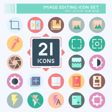 Simge Ayarlama - Düz Biçim - Basit illüstrasyon, Düzenlenebilir vuruş, Tasarım şablonu vektörü, baskılar, posterler, reklamlar, duyurular, bilgi grafikleri, vs..