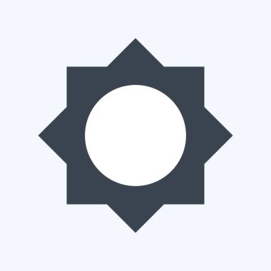 Simge Parlaklığı I - Glyph Biçimi - Basit illüstrasyon, Düzenlenebilir vuruş, Tasarım şablonu vektörü, baskılar, posterler, reklamlar, duyurular, bilgi grafikleri vs..