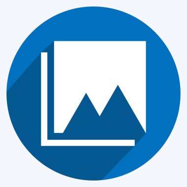 Simge Koleksiyonları - Uzun Gölge Biçimi - Basit illüstrasyon, Düzenlenebilir vuruş, Tasarım şablonu vektörü, baskılar, posterler, reklamlar, duyurular, bilgi grafikleri vs..