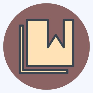 Yer İmleri - Renk Eşi Biçimi - Basit illüstrasyon, Düzenlenebilir vuruş, Tasarım şablonu vektörü, baskılar, posterler, reklamlar, duyurular, bilgi grafikleri vs..