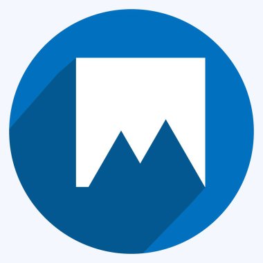 Simge Filtresi - Uzun Gölge Biçimi - Basit illüstrasyon, Düzenlenebilir vuruş, Tasarım şablonu vektörü, baskılar, posterler, reklamlar, duyurular, bilgi grafikleri vs..