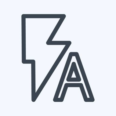 Simge Flash Auto - Satır Biçimi - Basit illüstrasyon, Düzenlenebilir vuruş, Tasarım şablonu vektörü, baskılar, posterler, reklamlar, duyurular, bilgi grafikleri vs..