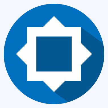 Simge Filtresi Çerçeve - Uzun Gölge Biçimi - Basit illüstrasyon, Düzenlenebilir vuruş, Tasarım şablonu vektörü, baskılar, posterler, reklamlar, duyurular, bilgi grafikleri vs..