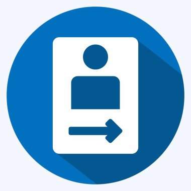 Simge Ön Kamerası - Uzun Gölge Biçimi - Basit illüstrasyon, Düzenlenebilir vuruş, Tasarım şablonu vektörü, baskılar, posterler, reklamlar, duyurular, bilgi grafikleri, vs..