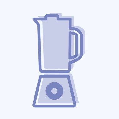 Simge karıştırıcı - İki Ton Biçimi - Basit illüstrasyon, Düzenlenebilir vuruş, Tasarım şablonu vektörü, baskılar, posterler, reklamlar, duyurular, bilgi grafikleri vs..