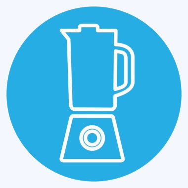 Simge Blender - Mavi Gözler Biçimi - Basit illüstrasyon, Düzenlenebilir vuruş, Tasarım şablonu vektörü, baskılar, posterler, reklamlar, duyurular, bilgi grafikleri vs..