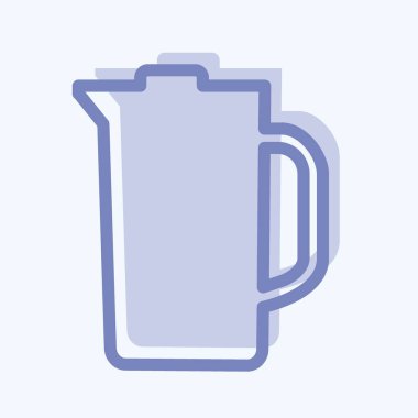 Simge Sıkacağı - İki Ton Biçimi - Basit illüstrasyon, Düzenlenebilir vuruş, Tasarım şablonu vektörü, baskılar, posterler, reklamlar, duyurular, bilgi grafikleri, vs..