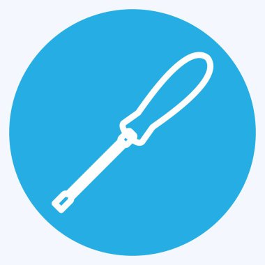 Simge Vida Sürücüsü - Mavi Göz Biçimi - Basit illüstrasyon, Düzenlenebilir vuruş, Tasarım şablonu vektörü, baskılar, posterler, reklamlar, duyurular, bilgi grafikleri vs..