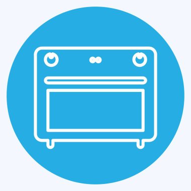 Simge Sobası - Mavi Gözler Biçimi - Basit illüstrasyon, Düzenlenebilir Felç, Tasarım şablonu vektörü, baskılar, posterler, reklamlar, duyurular, bilgi grafikleri vs..