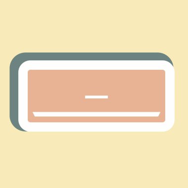 Çıkartma Kliması - Basit illüstrasyon, düzenlenebilir felç, tasarım şablonu vektörü, baskılar, posterler, reklamlar, duyurular, bilgi grafikleri vs..