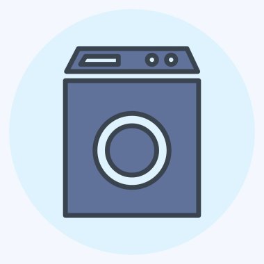 Simge Temizleme Makinesi - Renk Eşleştirme Biçimi - Basit illüstrasyon, Düzenlenebilir vuruş, Tasarım şablonu vektörü, baskılar, posterler, reklamlar, duyurular, bilgi grafikleri, vs..