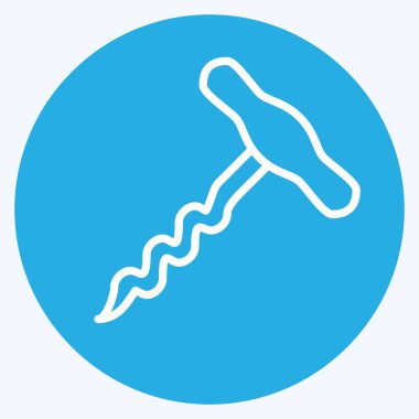 Simge Tirbuşonu - Mavi Gözler Biçimi - Basit illüstrasyon, Düzenlenebilir Felç, Tasarım şablonu vektörü, baskılar, posterler, reklamlar, duyurular, bilgi grafikleri vs..