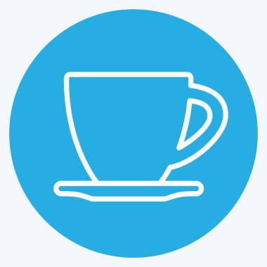 Simge Kupası - Mavi Gözler Biçimi - Basit illüstrasyon, Düzenlenebilir felç, Tasarım şablonu vektörü, baskılar, posterler, reklamlar, duyurular, bilgi grafikleri vs..