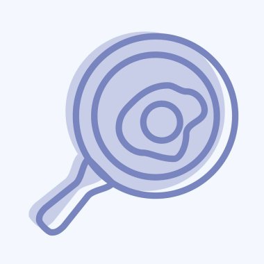 Simge Pan - İki Ton Biçimi - Basit illüstrasyon, Düzenlenebilir vuruş, Tasarım şablonu vektörü, baskılar, posterler, reklamlar, duyurular, bilgi grafikleri vs..