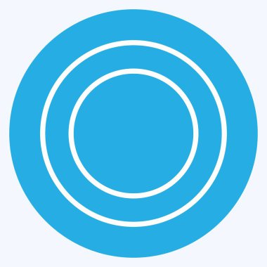 Simge Plakası - Mavi Gözler Biçimi - Basit illüstrasyon, Düzenlenebilir Felç, Tasarım şablonu vektörü, baskılar, posterler, reklamlar, duyurular, bilgi grafikleri vs..