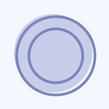 Simge Plakası - İki Ton Biçimi - Basit illüstrasyon, Düzenlenebilir vuruş, Tasarım şablonu vektörü, baskılar, posterler, reklamlar, duyurular, bilgi grafikleri vs..