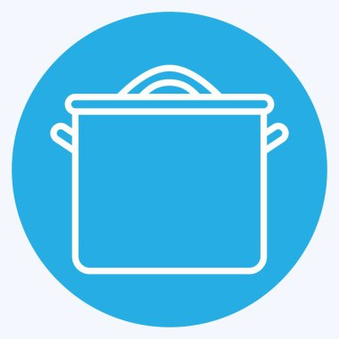 Simge Otu - Mavi Gözler Biçimi - Basit illüstrasyon, Düzenlenebilir vuruş, Tasarım şablonu vektörü, baskılar, posterler, reklamlar, duyurular, bilgi grafikleri vs..