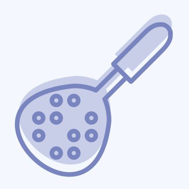 Simge Süzgeci - İki Ton Biçimi - Basit illüstrasyon, Düzenlenebilir vuruş, Tasarım şablonu vektörü, baskılar, posterler, reklamlar, duyurular, bilgi grafikleri vs..