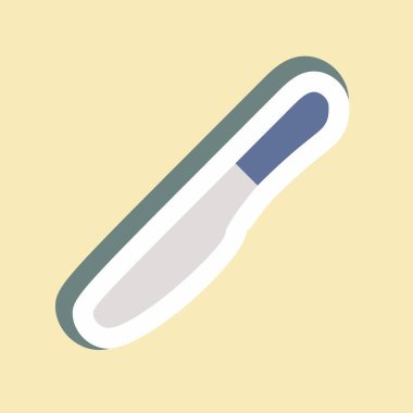 Etiket Bıçağı - Basit illüstrasyon, düzenlenebilir felç, tasarım şablonu vektörü, baskılar, posterler, reklamlar, duyurular, bilgi grafikleri vs..