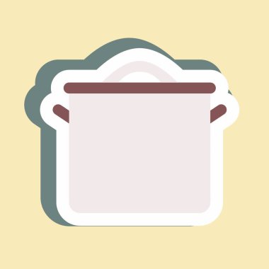 Çıkartma Tenceresi - Basit illüstrasyon, Düzenlenebilir vuruş, Tasarım şablonu vektörü, baskılar, posterler, reklamlar, duyurular, bilgi grafikleri, vb..