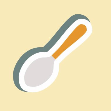 Çıkartma kaşığı - Basit illüstrasyon, düzenlenebilir felç, tasarım şablonu vektörü, baskılar, posterler, reklamlar, duyurular, bilgi grafikleri vs. için iyidir.