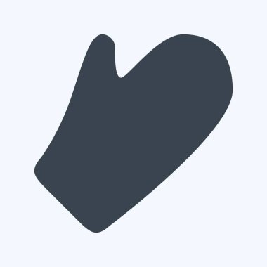 Simge fırın Mitt - Glyph Biçimi - Basit illüstrasyon, Düzenlenebilir vuruş, Tasarım şablonu vektörü, baskılar, posterler, reklamlar, duyurular, bilgi grafikleri vs..