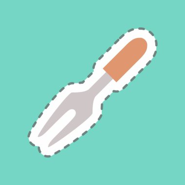 Etiket Oymacısı - Satır Kesimi - Basit illüstrasyon, düzenlenebilir vuruş, tasarım şablonu vektörü, baskılar, posterler, reklamlar, duyurular, bilgi grafikleri vs..