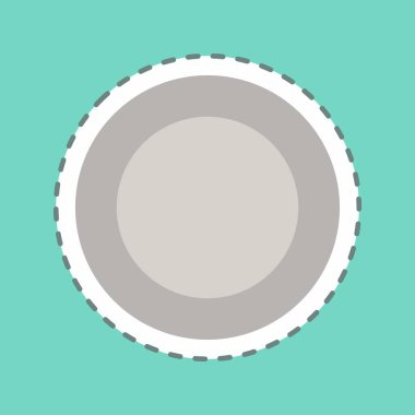 Etiket Plakası - Satır Kesimi - Basit illüstrasyon, düzenlenebilir felç, tasarım şablonu vektörü, baskılar, posterler, reklamlar, duyurular, bilgi grafikleri vs..