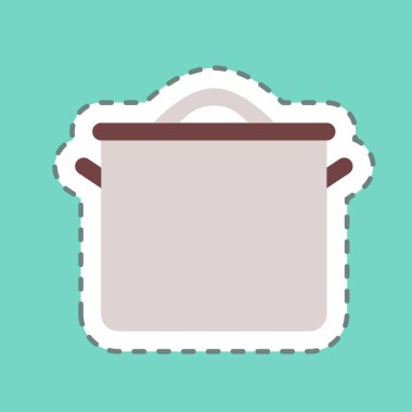 Etiket Otu - Satır Kesimi - Basit illüstrasyon, düzenlenebilir vuruş, tasarım şablonu vektörü, baskılar, posterler, reklamlar, duyurular, bilgi grafikleri vs..