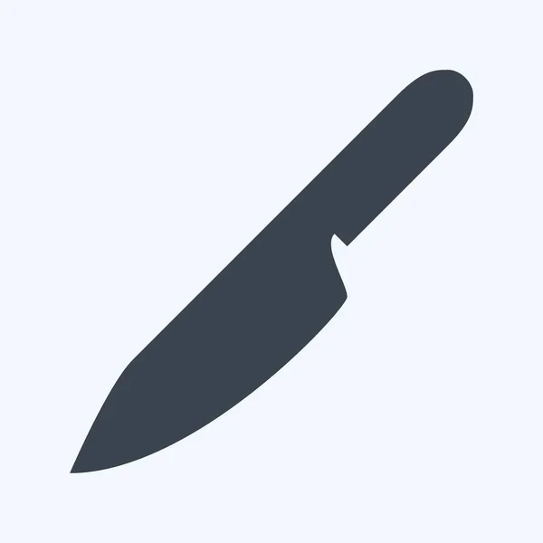 Icon Chef Knife Glyph Style Simple Illustration Editable Stroke Design — 스톡 벡터