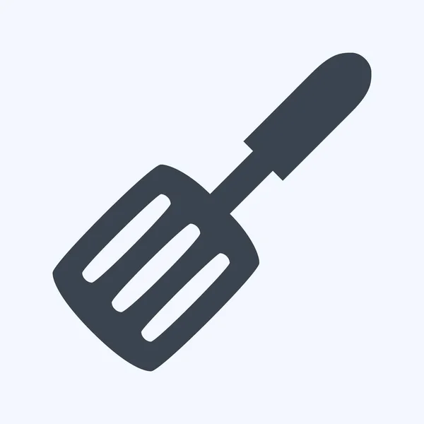 Ikona Spatula Glyph Style Jednoduchá Ilustrace Upravitelný Tah Design Šablony — Stockový vektor