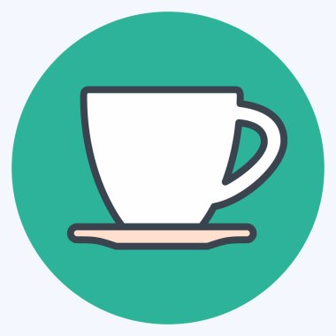 Simge Kupası - Renk Eşleştirme Biçimi - Basit illüstrasyon, Düzenlenebilir vuruş, Tasarım şablonu vektörü, baskılar, posterler, reklamlar, duyurular, bilgi grafikleri vs..