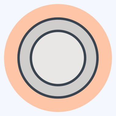 Simge Plakası - Renk Eşleştirme Biçimi - Basit illüstrasyon, Düzenlenebilir vuruş, Tasarım şablonu vektörü, baskılar, posterler, reklamlar, duyurular, bilgi grafikleri vs..