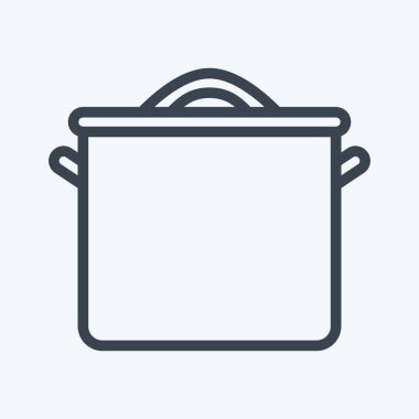 Simge Otu - Satır Biçimi - Basit illüstrasyon, Düzenlenebilir vuruş, Tasarım şablonu vektörü, baskılar, posterler, reklamlar, duyurular, bilgi grafikleri vs..