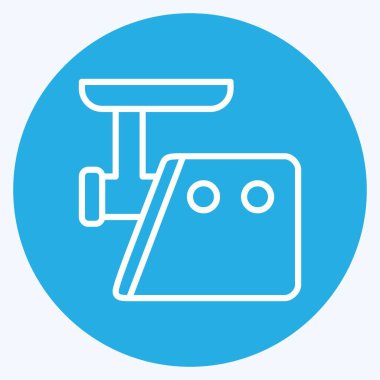 Simge Öğütücü - Mavi Gözler Biçimi - Basit illüstrasyon, Düzenlenebilir vuruş, Tasarım şablonu vektörü, baskılar, posterler, reklamlar, duyurular, bilgi grafikleri vs..