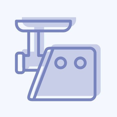 Simge Öğütücü - İki Ton Biçimi - Basit illüstrasyon, Düzenlenebilir vuruş, Tasarım şablonu vektörü, baskılar, posterler, reklamlar, duyurular, bilgi grafikleri, vs..