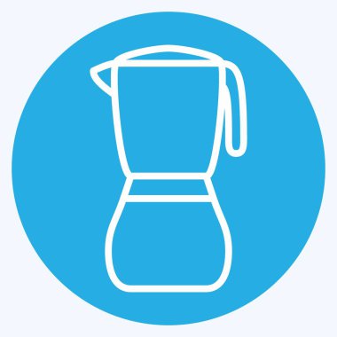 Simge Blender - Mavi Gözler Biçimi - Basit illüstrasyon, Düzenlenebilir vuruş, Tasarım şablonu vektörü, baskılar, posterler, reklamlar, duyurular, bilgi grafikleri vs..